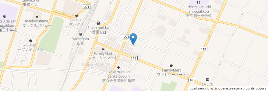 Mapa de ubicacion de 都筑歯科医院 en Japonya, 山形県, 山形市.