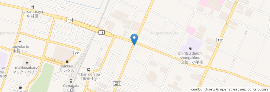 Mapa de ubicacion de さなだ歯科クリニック en Giappone, Prefettura Di Yamagata, 山形市.