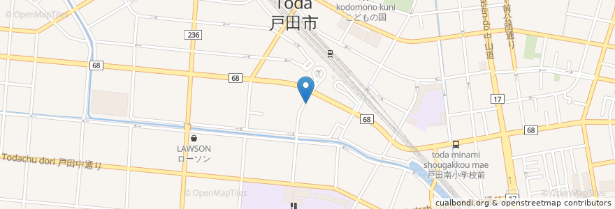 Mapa de ubicacion de 上海家庭料理　常来吃 en 日本, 埼玉県, 戸田市.