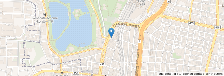 Mapa de ubicacion de エスパス上野広小路 en 日本, 東京都, 台東区.