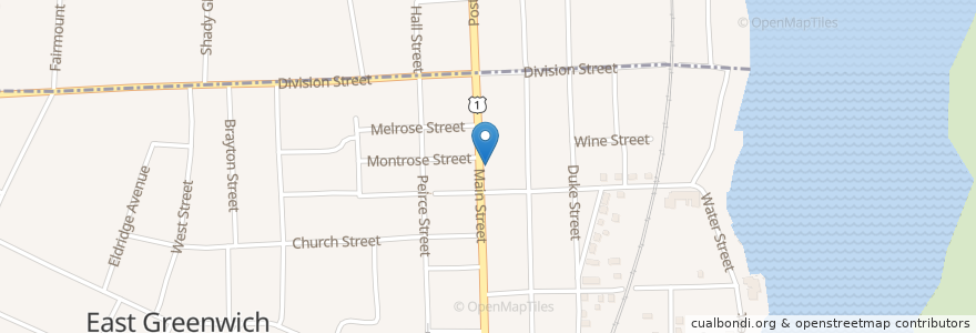 Mapa de ubicacion de Simon Says Cafe & Deli en Vereinigte Staaten Von Amerika, Rhode Island, Kent County, East Greenwich.