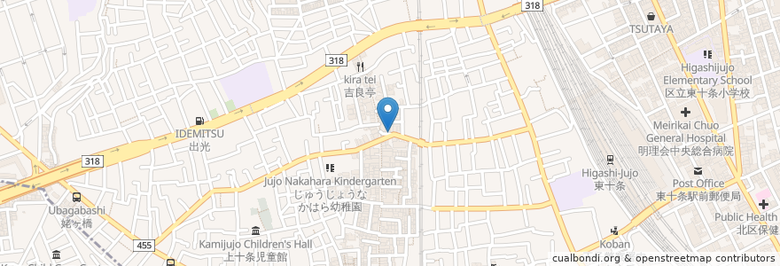 Mapa de ubicacion de 居酒屋 源 en Japón, Tokio, Kita.