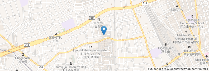 Mapa de ubicacion de fuwari en Japan, 東京都, 北区.