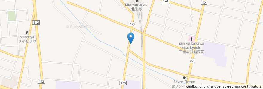 Mapa de ubicacion de 今野歯科医院 en 일본, 야마가타현, 山形市.