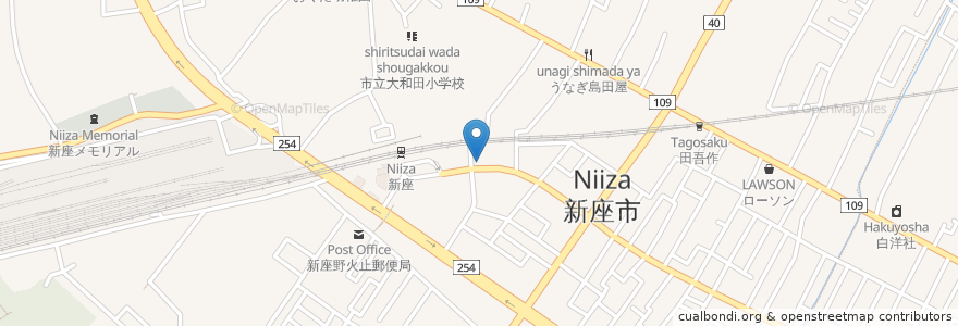 Mapa de ubicacion de ジョナサン en ژاپن, 埼玉県, 新座市.