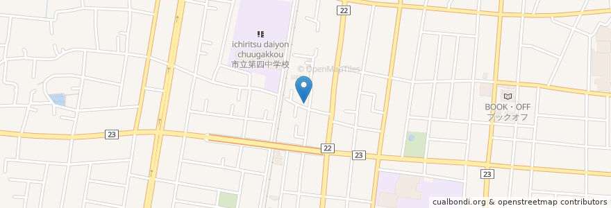 Mapa de ubicacion de 奥山歯科 en Japan, 山形県, 天童市.