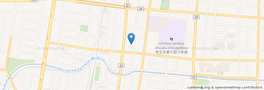 Mapa de ubicacion de モービル石油 en Japón, Prefectura De Yamagata, 天童市.