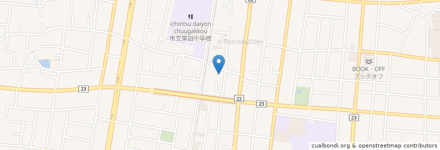 Mapa de ubicacion de 中橋医院 en Japonya, 山形県, 天童市.