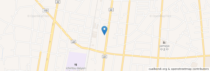 Mapa de ubicacion de 札幌海鮮丸 天童店 en 日本, 山形県, 天童市.