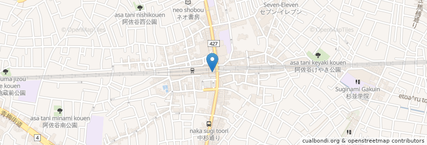 Mapa de ubicacion de Gong cha en Japón, Tokio, Suginami.