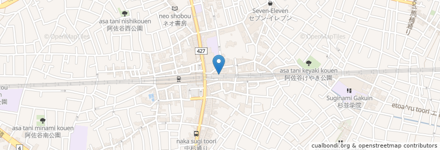 Mapa de ubicacion de 箸とレンゲ en 일본, 도쿄도, 杉並区.