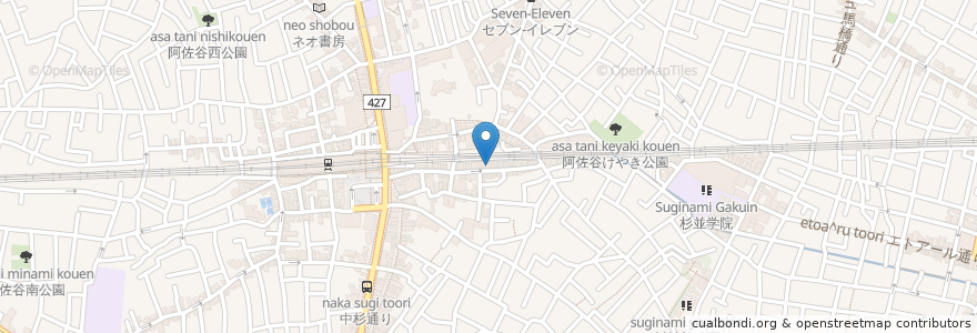 Mapa de ubicacion de むゆう en Japan, 東京都, 杉並区.