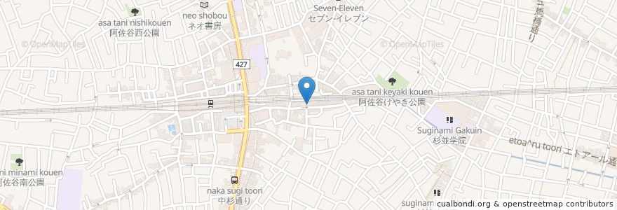 Mapa de ubicacion de Jame Jam en ژاپن, 東京都, 杉並区.