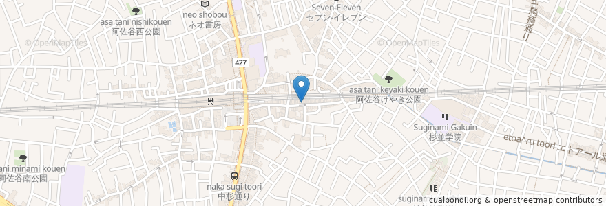 Mapa de ubicacion de よんなあ en Japão, Tóquio, 杉並区.
