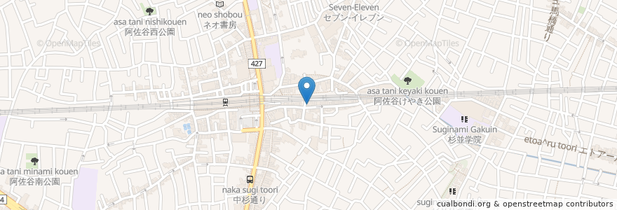 Mapa de ubicacion de 対山館 en 日本, 東京都, 杉並区.