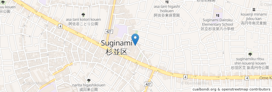 Mapa de ubicacion de ケイズ デンタルクリニック en Giappone, Tokyo, 杉並区.