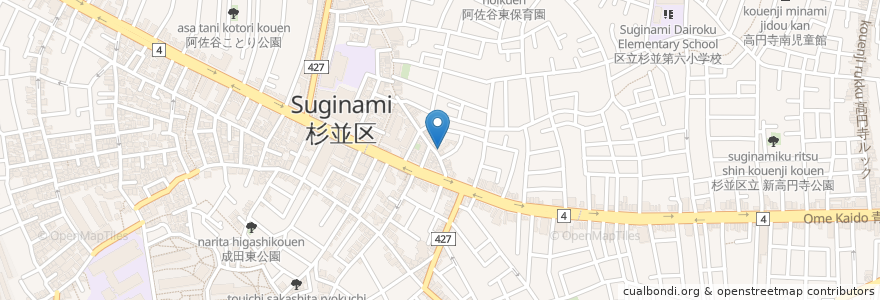 Mapa de ubicacion de ビーフェア こども愛々保育園 阿佐谷南 en Japonya, 東京都, 杉並区.