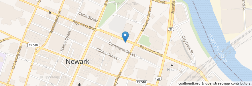 Mapa de ubicacion de PNC Bank en الولايات المتّحدة الأمريكيّة, نيو جيرسي, Essex County, Newark.