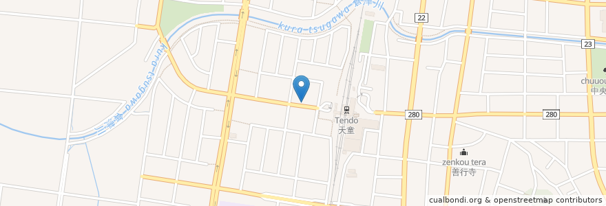 Mapa de ubicacion de 参男房 en Japonya, 山形県, 天童市.