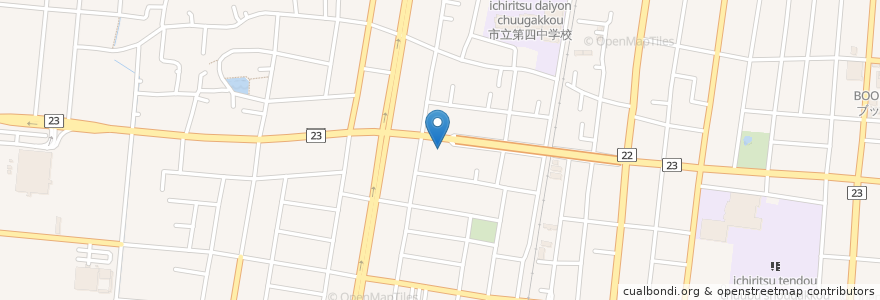 Mapa de ubicacion de 尾張屋 en 日本, 山形県, 天童市.