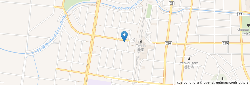 Mapa de ubicacion de 炭火焼やきとり一功 en Jepun, 山形県, 天童市.