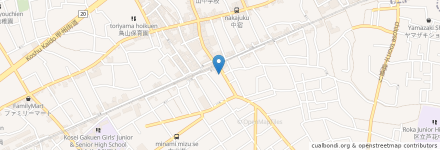 Mapa de ubicacion de 高田屋 en Japonya, 東京都, 世田谷区.