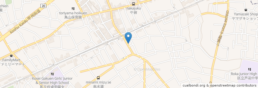 Mapa de ubicacion de ミナミ薬局 en Japan, Tokio, 世田谷区.