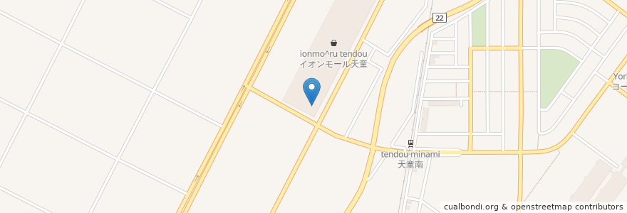 Mapa de ubicacion de スターバックスコーヒー en Japonya, 山形県, 天童市.