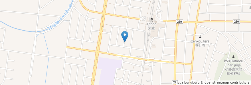 Mapa de ubicacion de さとう医院 en 日本, 山形県, 天童市.