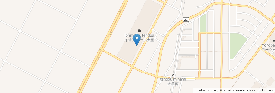 Mapa de ubicacion de 牛たん焼 利久 en Japonya, 山形県, 天童市.