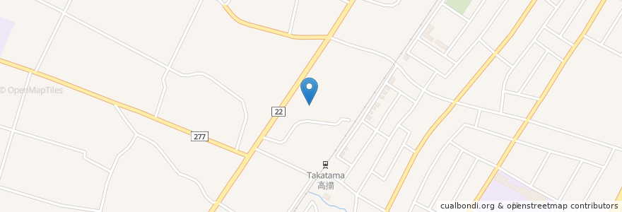 Mapa de ubicacion de 日枝神社 en Japan, 山形県, 天童市.