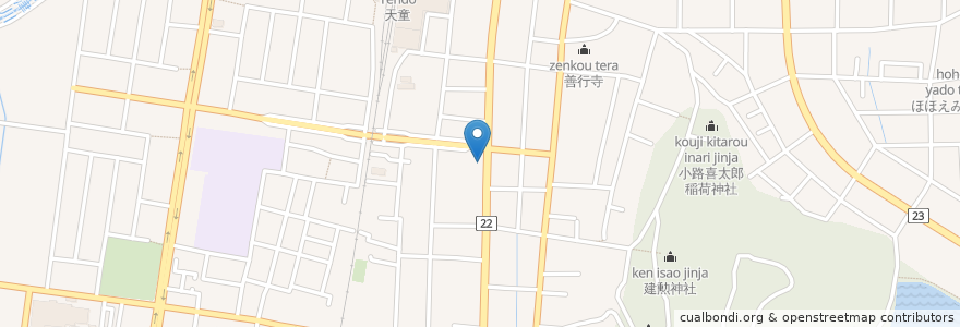 Mapa de ubicacion de 花輪コロッケ店 en ژاپن, 山形県, 天童市.