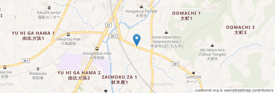 Mapa de ubicacion de Kokusai cafe Sorafune - Vegan en ژاپن, 神奈川県, 鎌倉市.