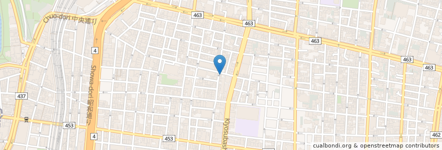 Mapa de ubicacion de レストランベア en 日本, 東京都, 台東区.