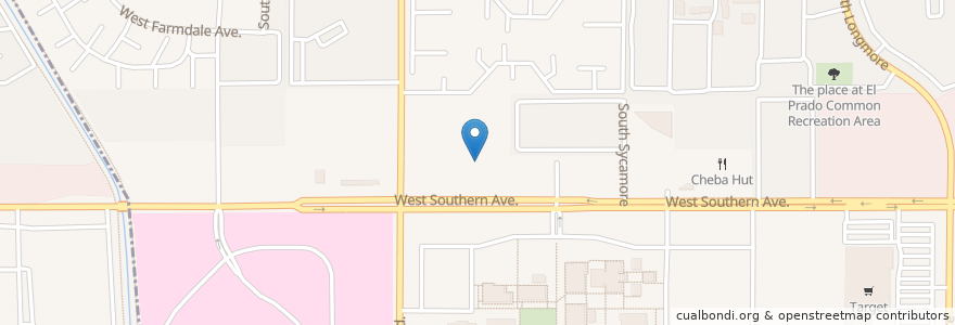 Mapa de ubicacion de CVS Pharmacy en Amerika Syarikat, Arizona, Maricopa County, Mesa.