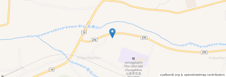 Mapa de ubicacion de 高楯保育園 en Japan, Präfektur Yamagata, 山形市.