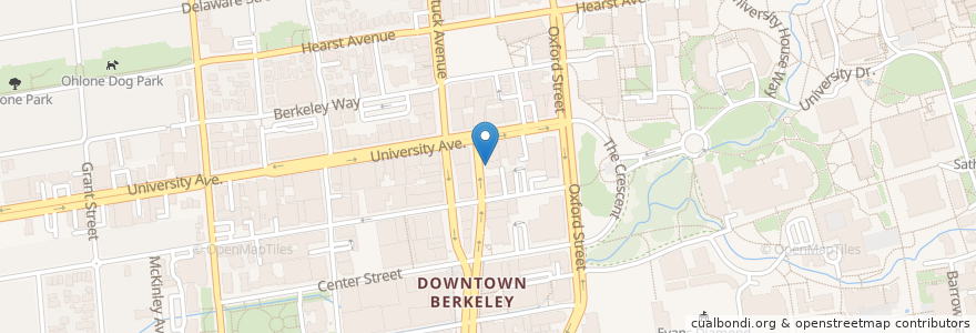 Mapa de ubicacion de Tasty wok en Amerika Syarikat, California, Alameda County, Berkeley.