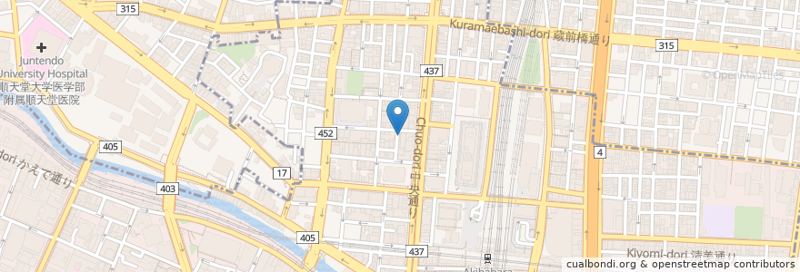 Mapa de ubicacion de 麵屋武一 en ژاپن, 東京都, 千代田区.
