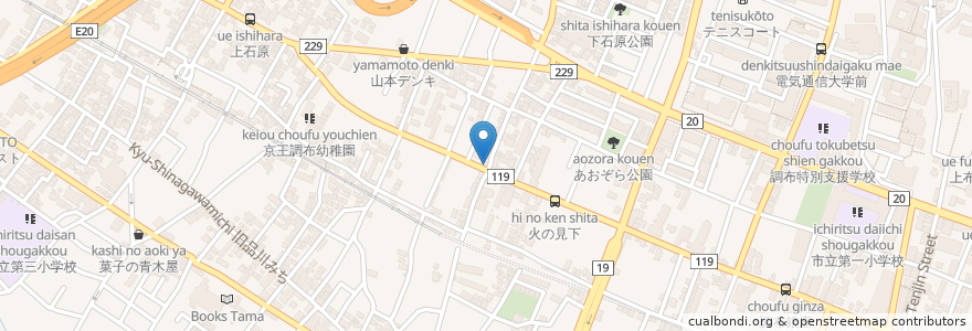 Mapa de ubicacion de ピザハット en Japon, Tokyo, 調布市.