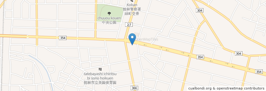 Mapa de ubicacion de 出光 館林南SS en Japonya, 群馬県, 館林市.