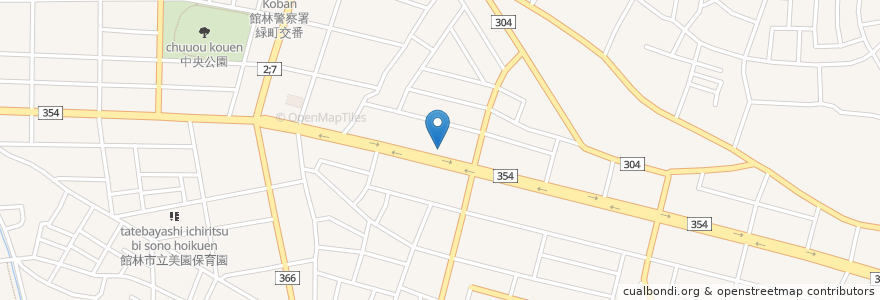 Mapa de ubicacion de はま寿司館林松原店 en Japan, Präfektur Gunma, 館林市.
