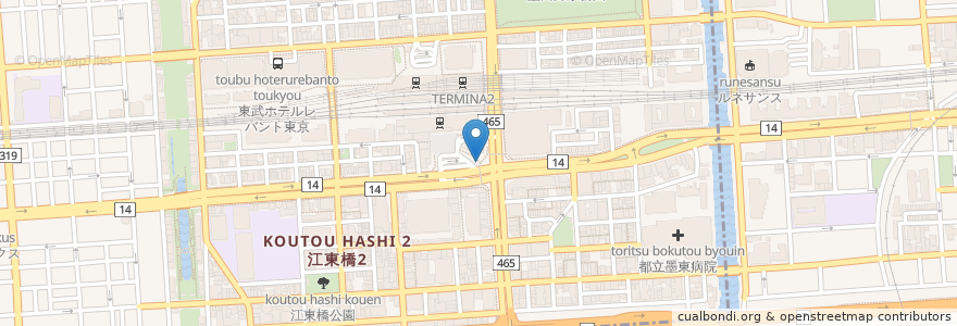 Mapa de ubicacion de はとバスのりば en Jepun, 東京都.