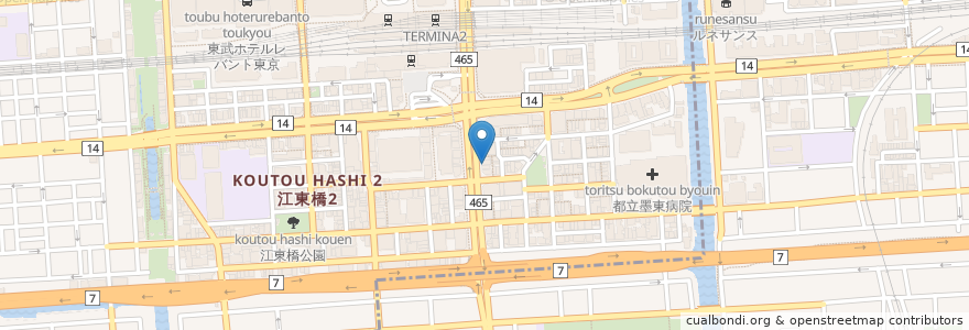 Mapa de ubicacion de 博多中州屋台ラーメン en اليابان, 東京都.