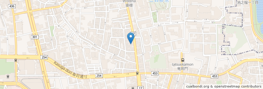 Mapa de ubicacion de スープCafe en Japan, 東京都, 文京区.
