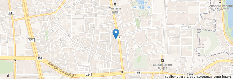 Mapa de ubicacion de Baan Khun Mae en Japon, Tokyo, 文京区.