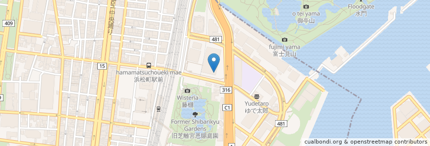 Mapa de ubicacion de プーケット オリエンタル en 일본, 도쿄도, 미나토.