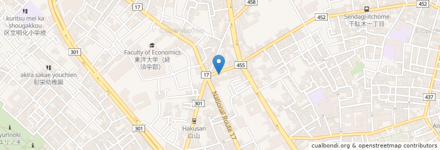 Mapa de ubicacion de みずほ銀行 en Giappone, Tokyo, 文京区.