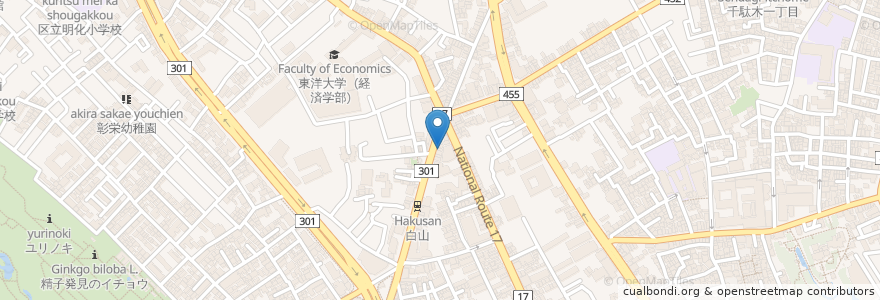 Mapa de ubicacion de 木村コーヒー店 en Japón, Tokio, Bunkyo.