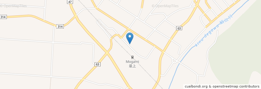 Mapa de ubicacion de 最上郵便局 en Japon, Préfecture De Yamagata, 最上郡, 最上町.