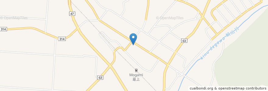 Mapa de ubicacion de 喰いしん坊 en 日本, 山形県, 最上郡, 最上町.